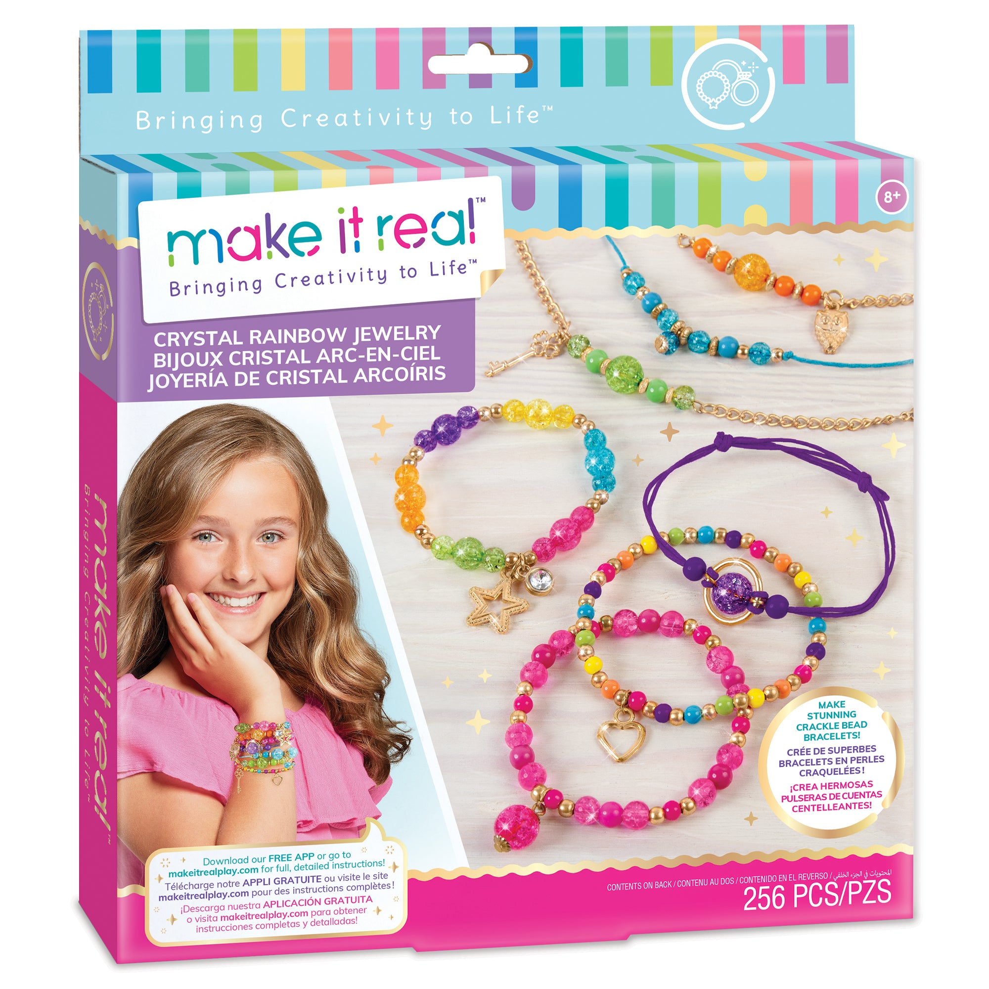 make it real Rainbow Bling Bracelets Jewelry Kit - Free Shipping