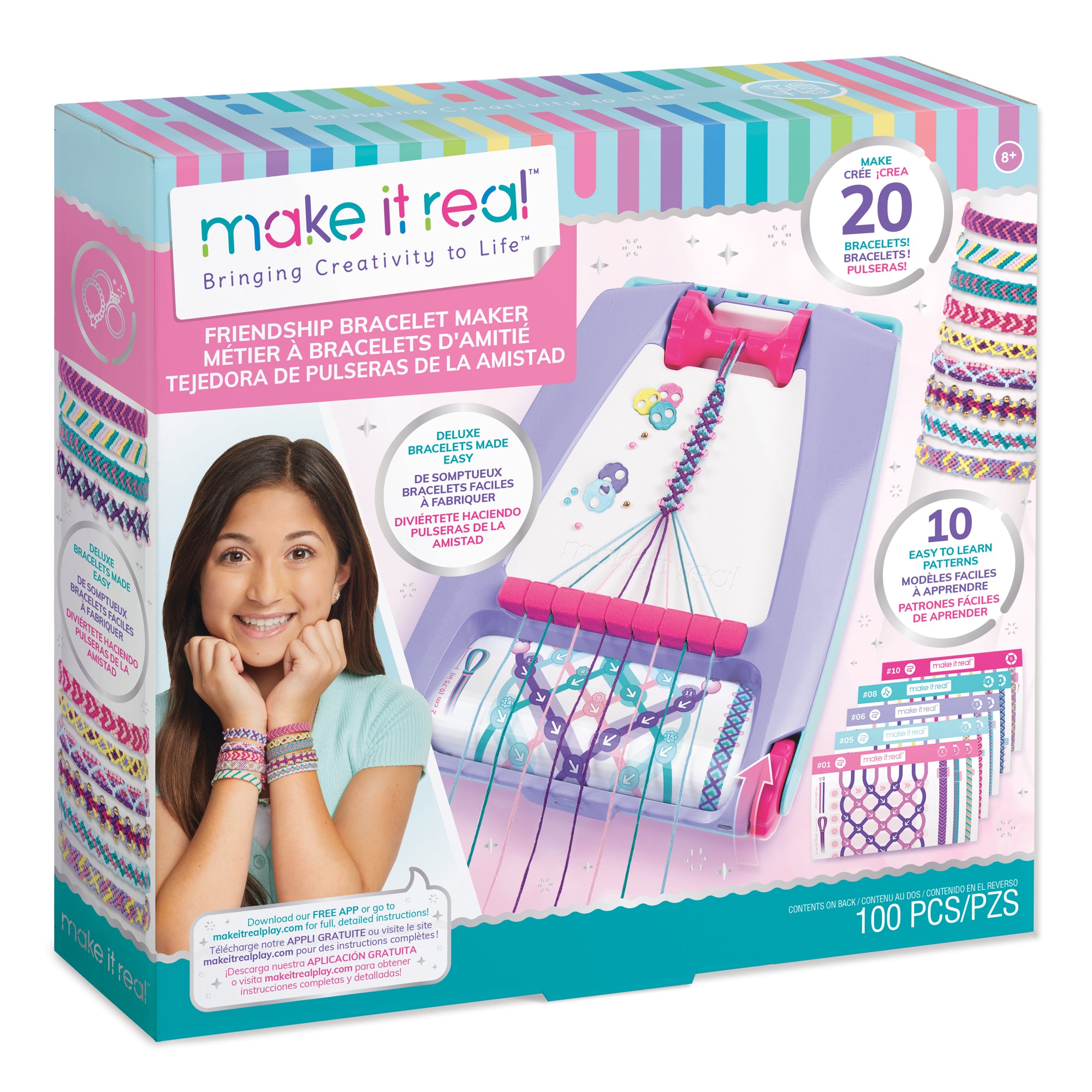 Make It Real: Macrame DIY Friendship Bracelets - Create Unique Cord Charm  Bracelets, Master 8 Knotting Techniques, 114 Pieces, Tweens & Girls Ages 8+