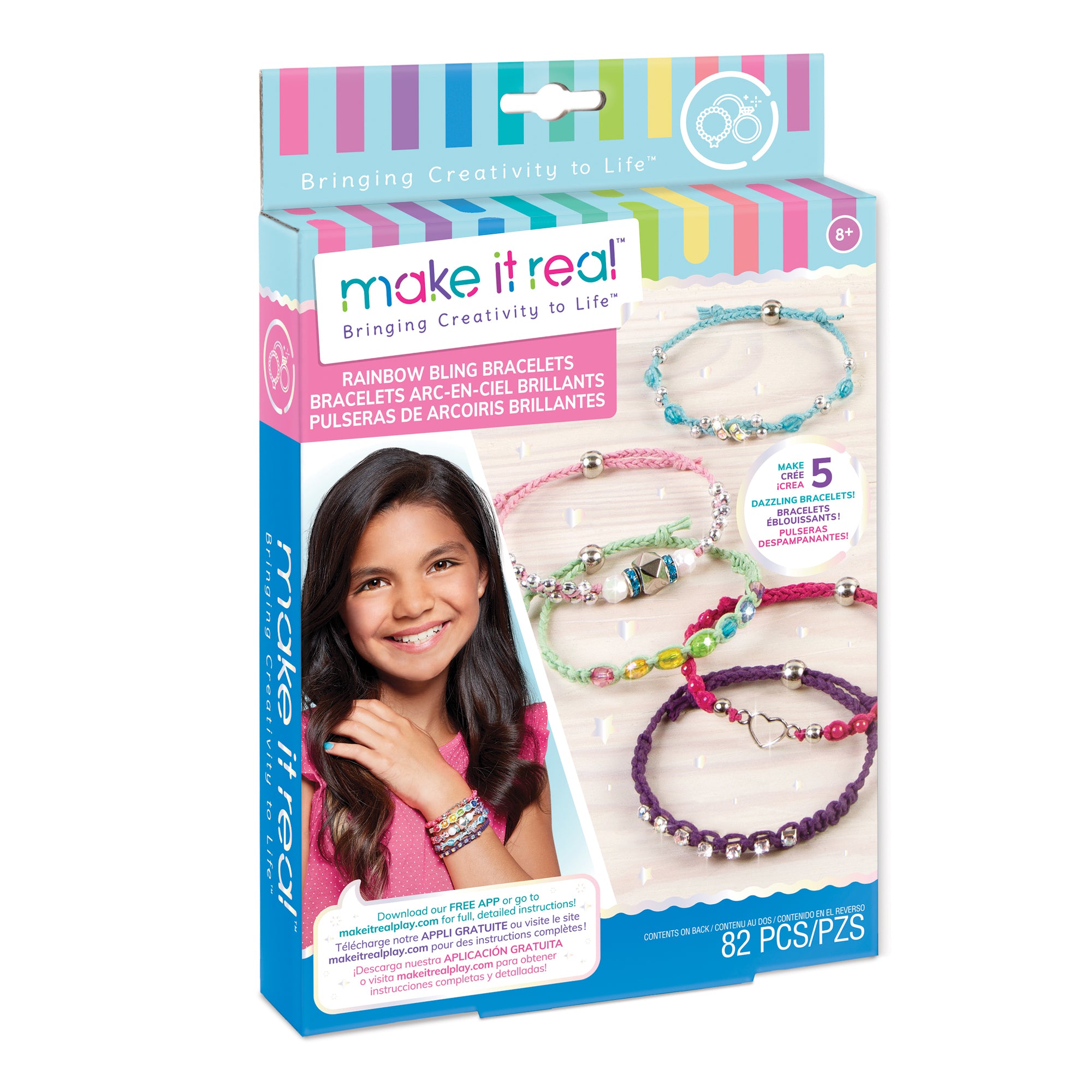 Make It Real Brand: Bracelet Kit, Makes 5, Includes 164 Pieces - New & Free  Ship