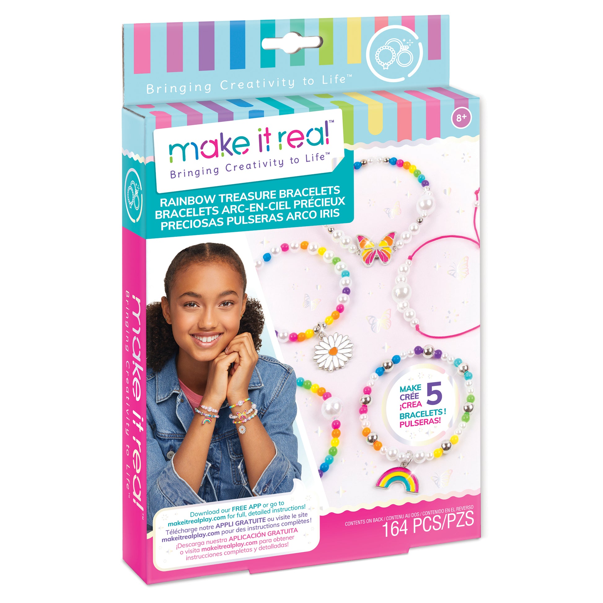 Make It Real Brand: Bracelet Kit, Makes 5, Includes 164 Pieces - New & Free  Ship