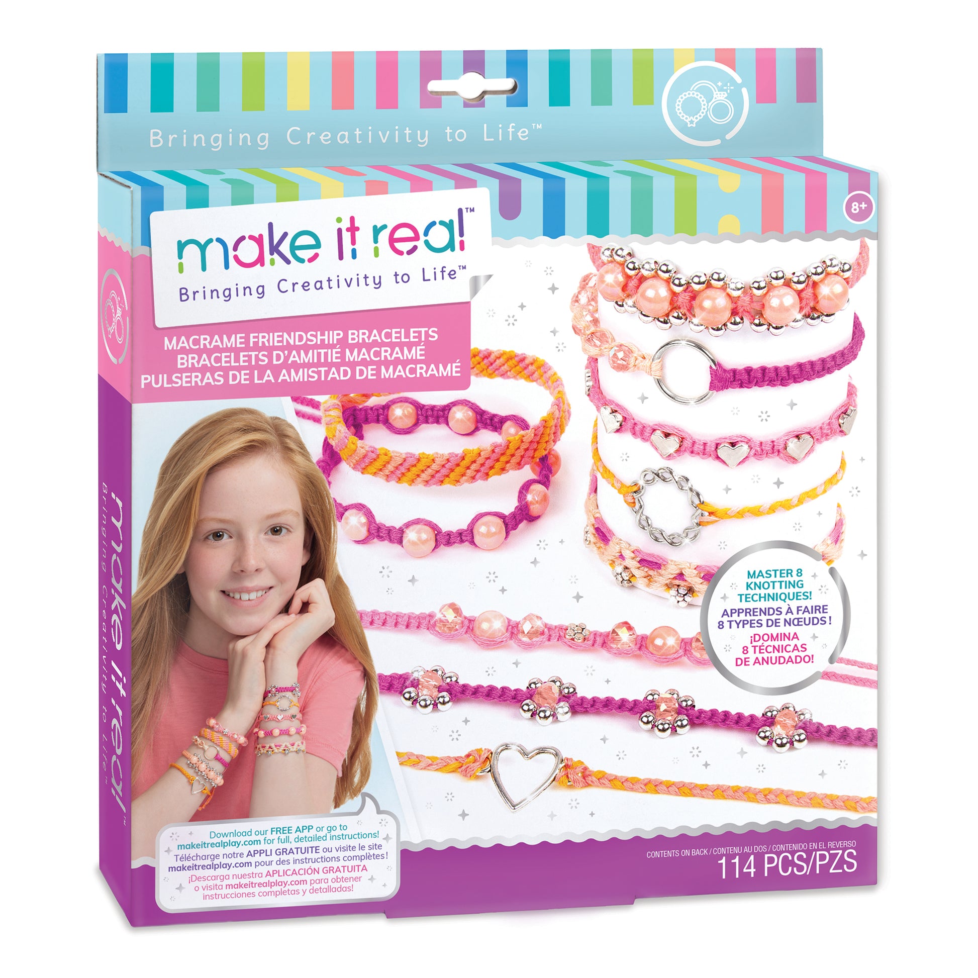 Make It Real: Friendship Bracelet Maker, Make up to 20 Bracelets, 100  Different Pieces to Choose from, for Ages 8 and up