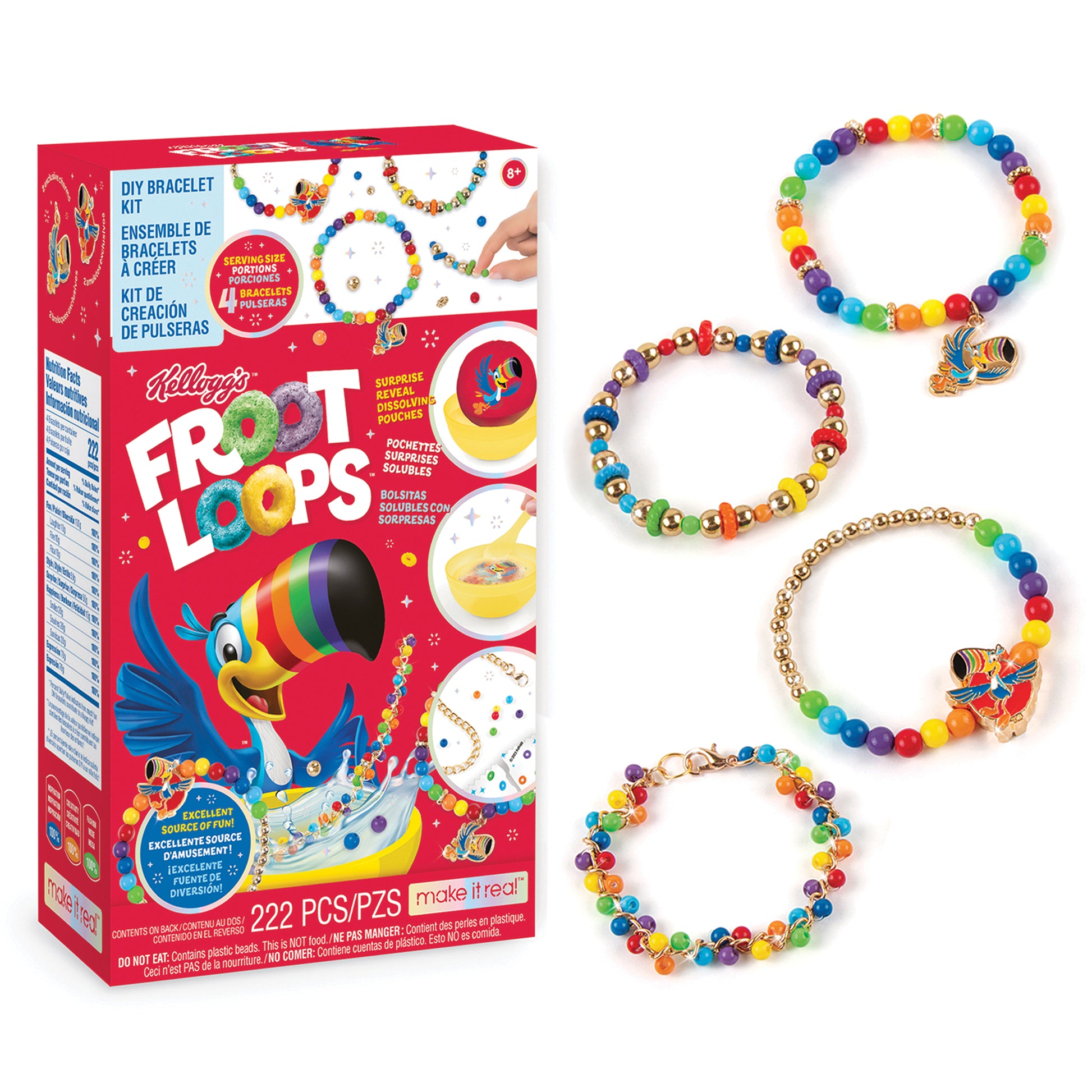 Kelloggs Froot Loops Bracelet Kit. - Toy Sense