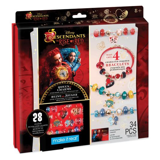 Disney Descendants: The Rise of Red Queen of Charms Storybook and DIY Bracelet Kit