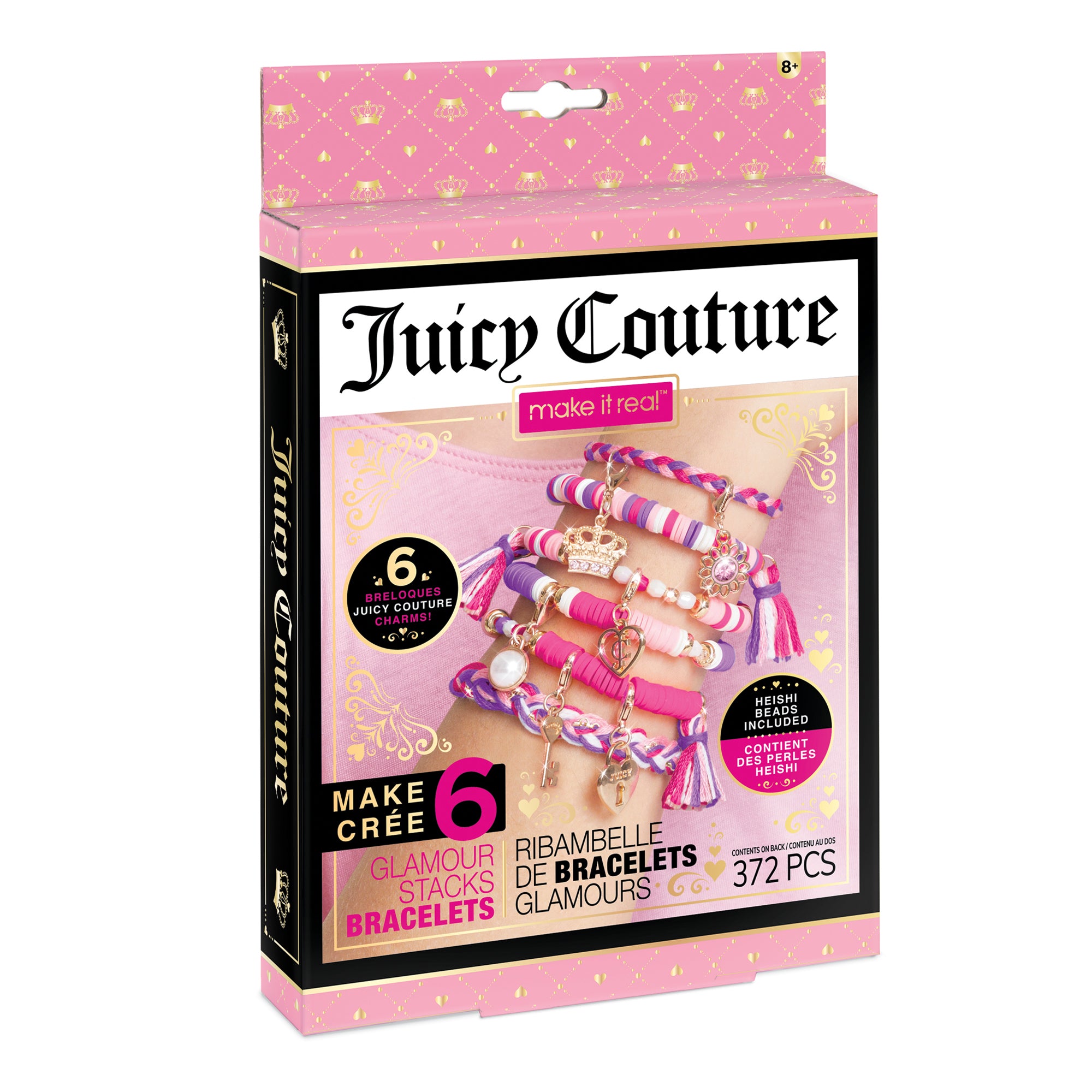 Amazon.com: Juicy Couture Silvertone Glass Stone and Heart Charm Toggle  Bracelet: Clothing, Shoes & Jewelry