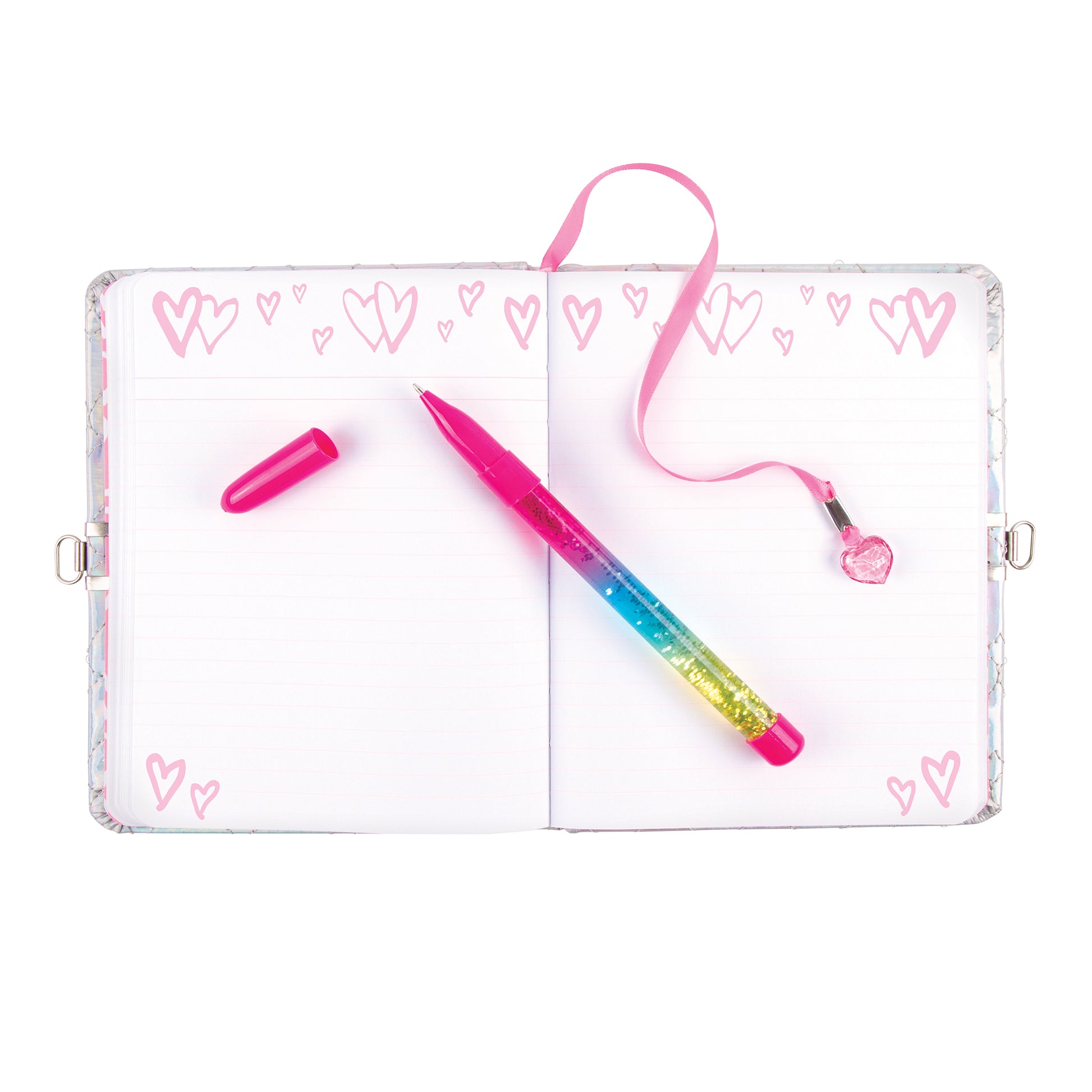 Quilted Locking Journal with Glitter Pen – Soca Girl